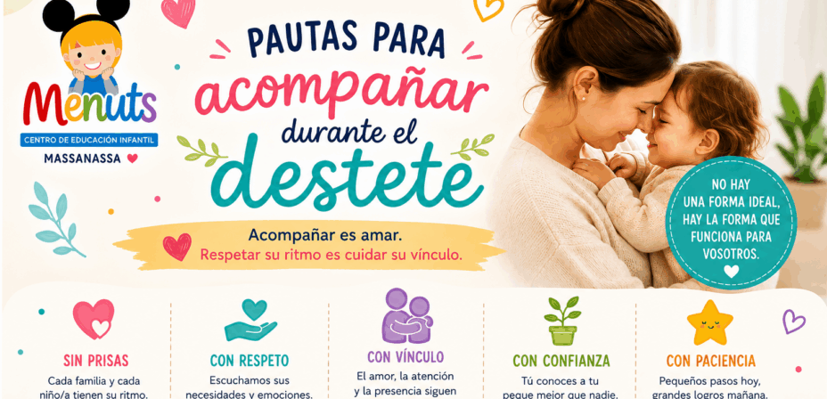 Pautas para acompañar el destete respetuoso de bebés y niños - Menuts Massanassa